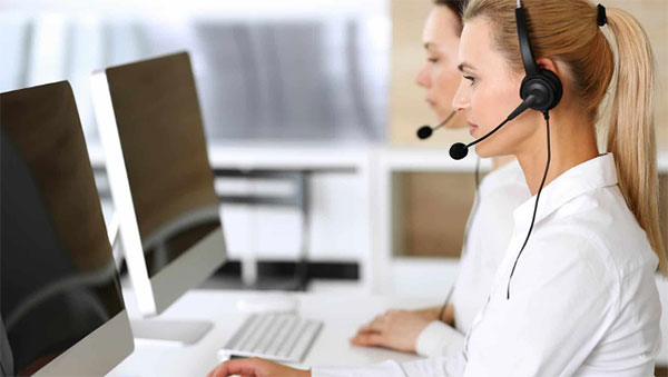 Woman working at computer