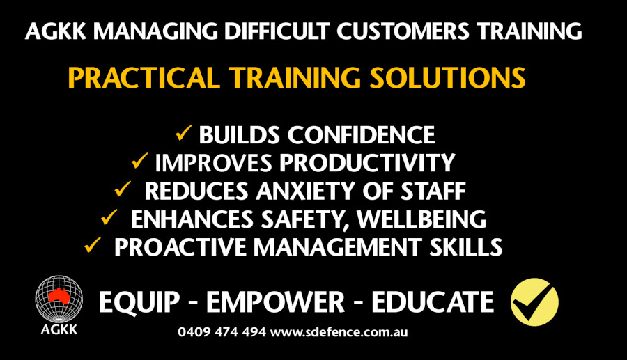  Managing difficult customers training, courses, programs and workshops throughout Brisbane and across Australia for all staff and employees